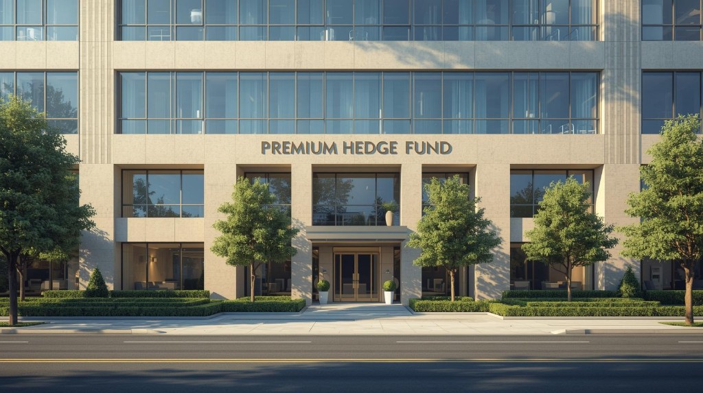 Institutional office tower street perspective